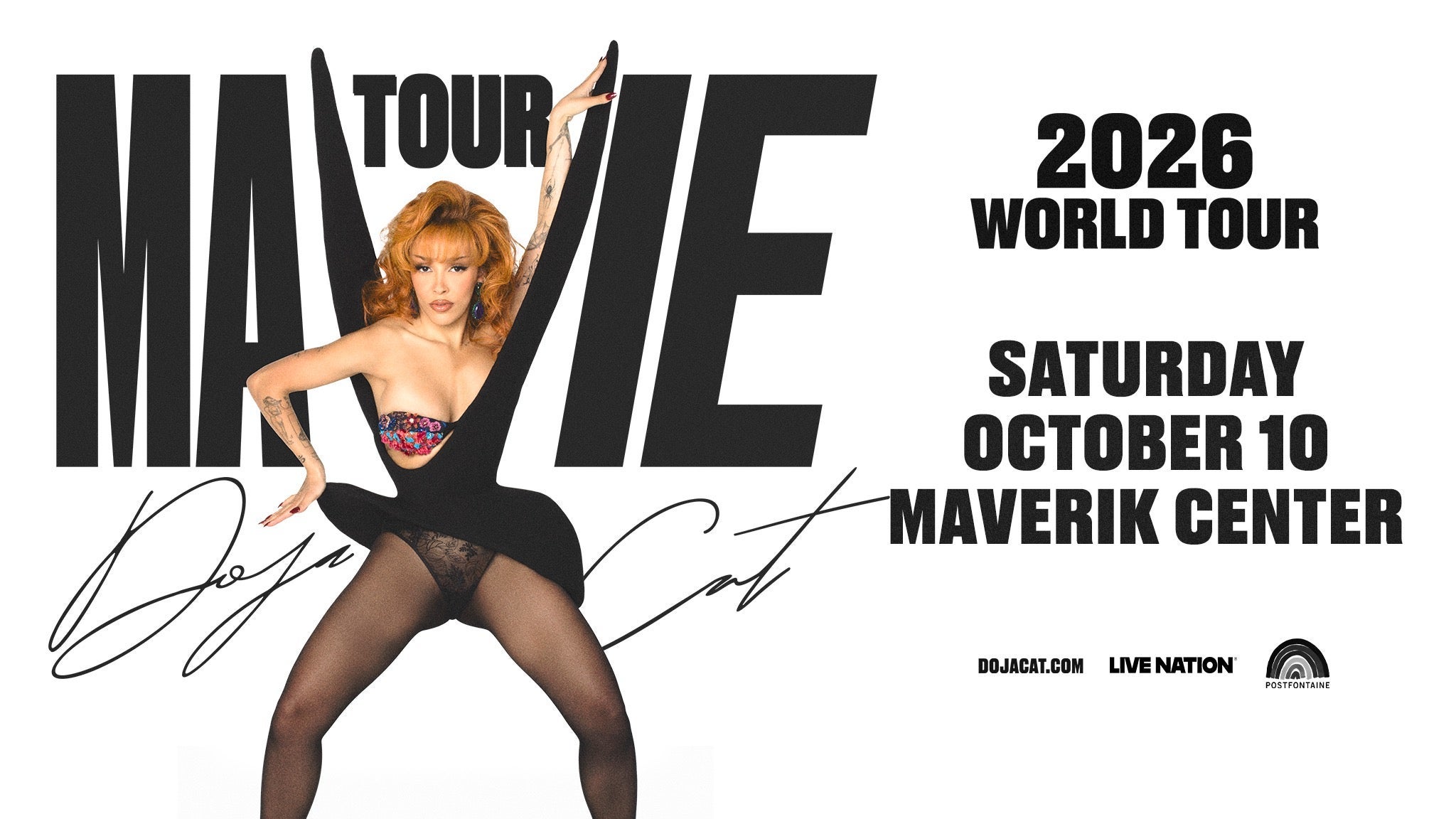 | Tours Tour World Vie Ma Cat フレーム付き！　Doja Doja 2026 Into Tour World Vie Ma Tour Expands Cat ミュージシャン