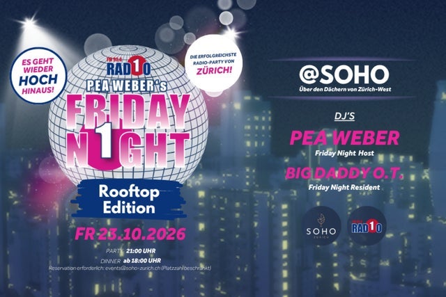 Pea Weber’s Friday Night-Party – Rooftop-Edition