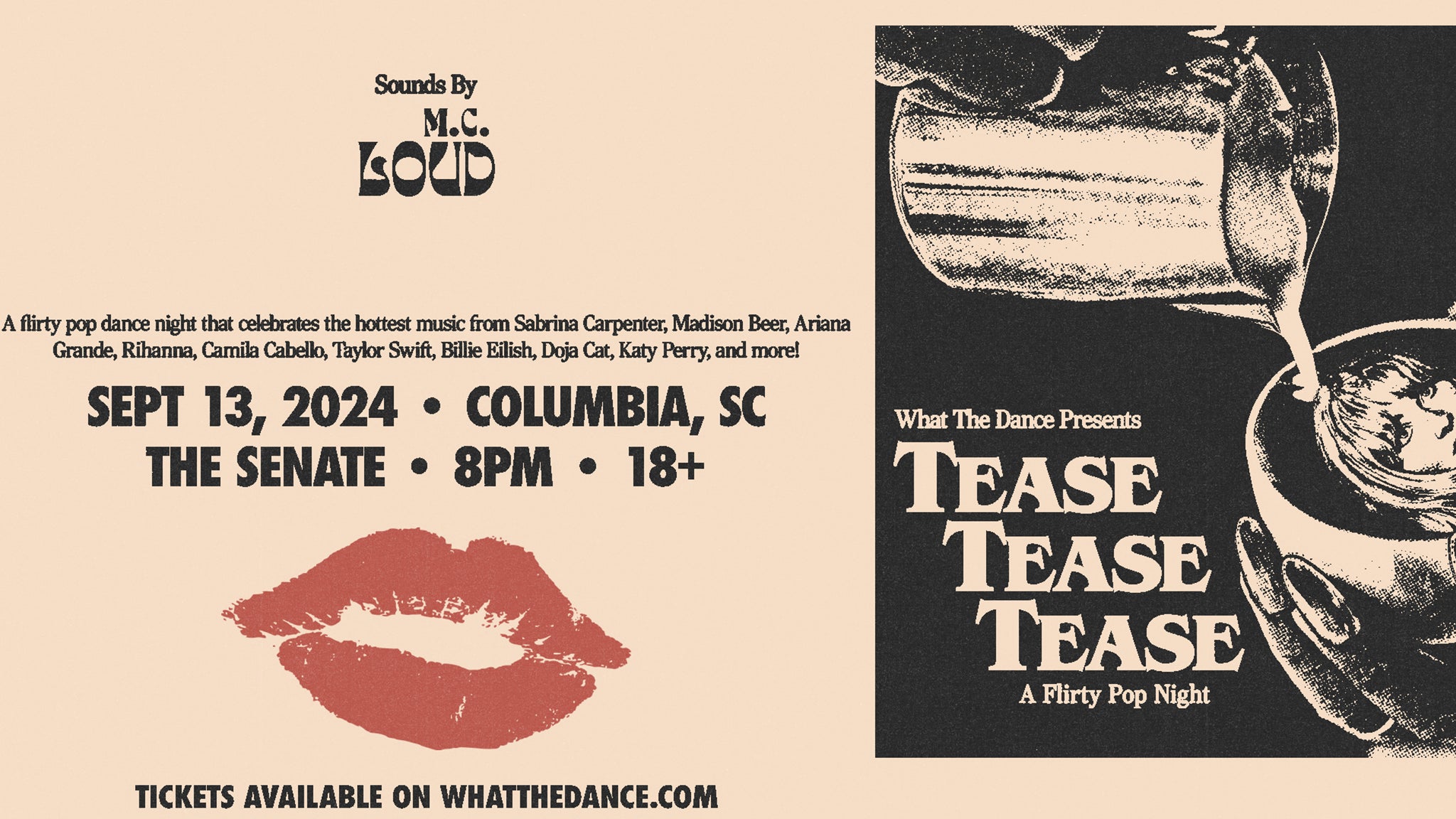 Tease Tease Tease: A Flirty Pop Night  pre-sale password for show tickets in Columbia, SC (The Senate)