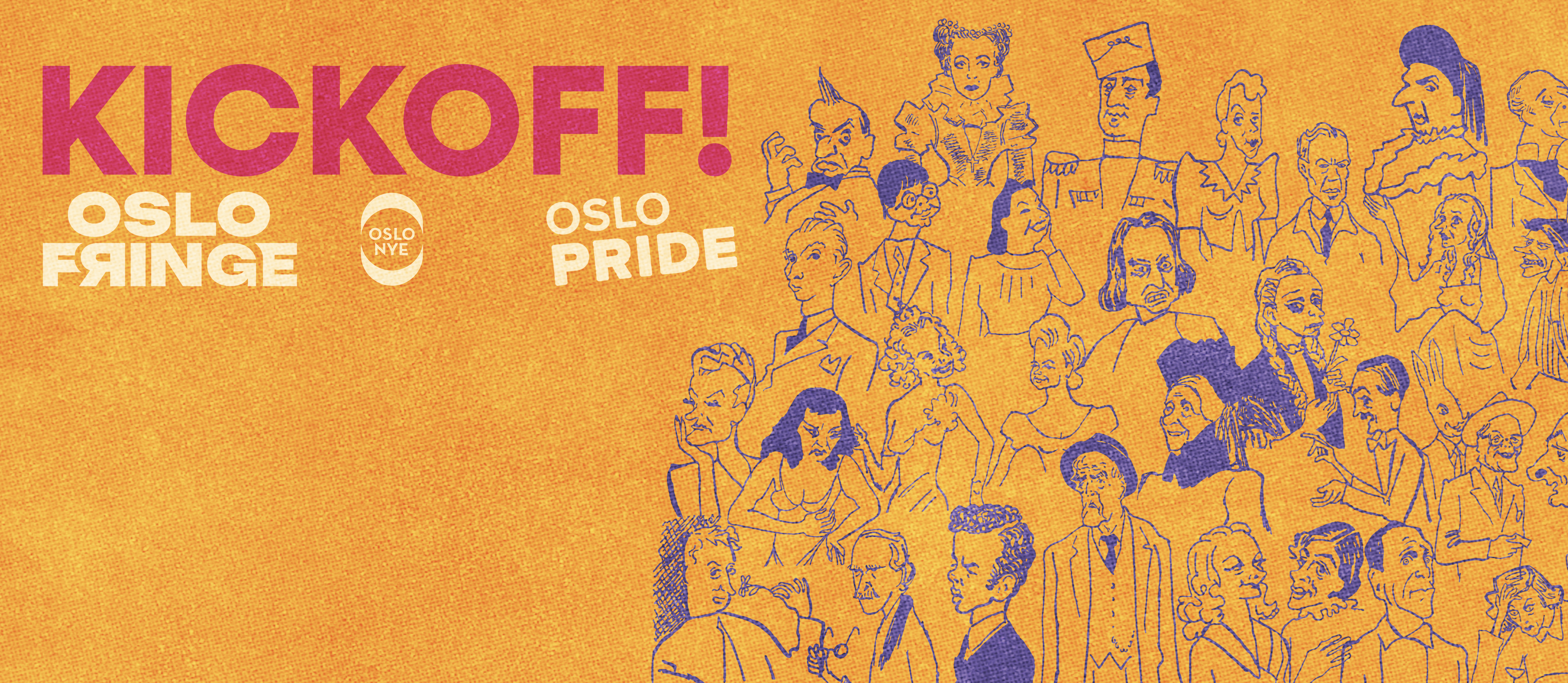 KICK OFF 2026 Oslo Fringe x Oslo Pride x Oslo Nye Teater show poster