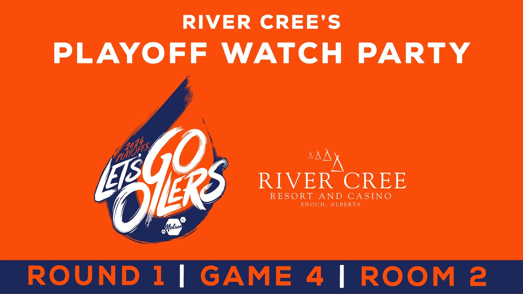 Oiler's Watch Party - Round 1 - Game 4 - Room 2 in Enoch promo photo for First Nation Discount-Status Card Holder presale offer code