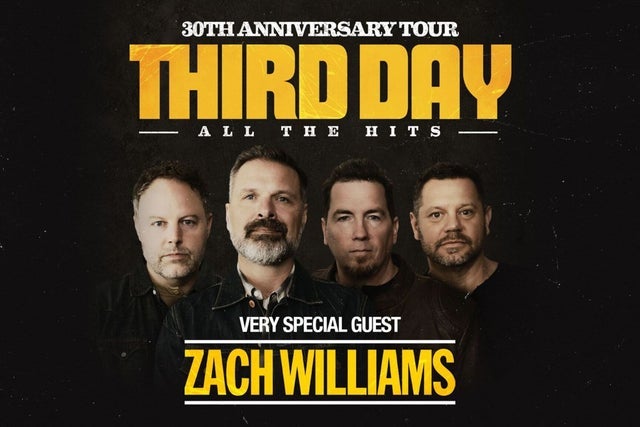 THIRD DAY 30th Anniversary Tour with very special guest Zach Williams Austin  presale password