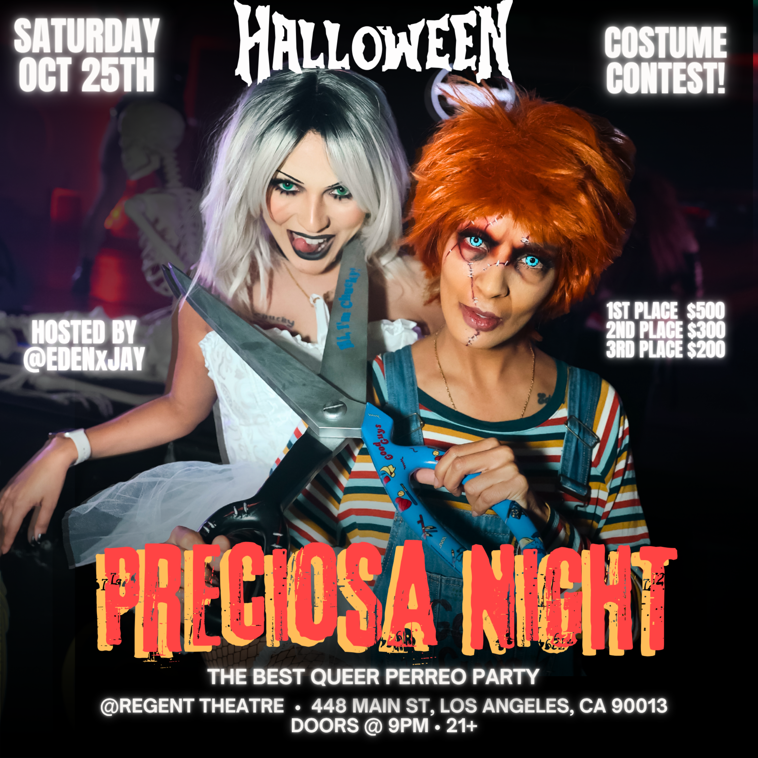 Preciosa Night – Queer Perreo Halloween Bash (21+) at The Regent Theater – Los Angeles, CA