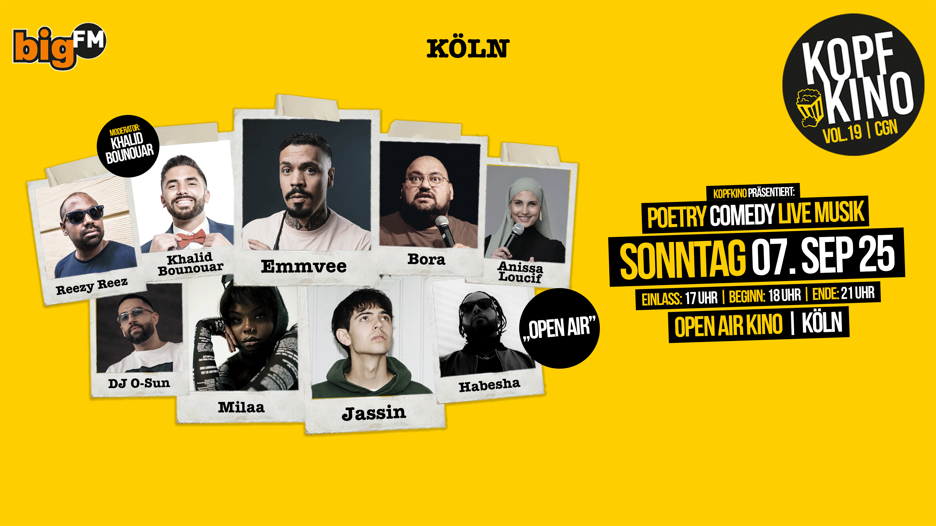 Kopfkino Vol.19: Comedy • Poetry • Live Musik in Köln "Open Air" 