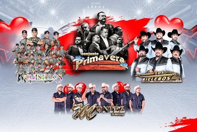 San Valentin de Exitos - Primavera, Cuisillos, Rieleros y Montez in Ontario promotional photo for Artist presale tickets offer