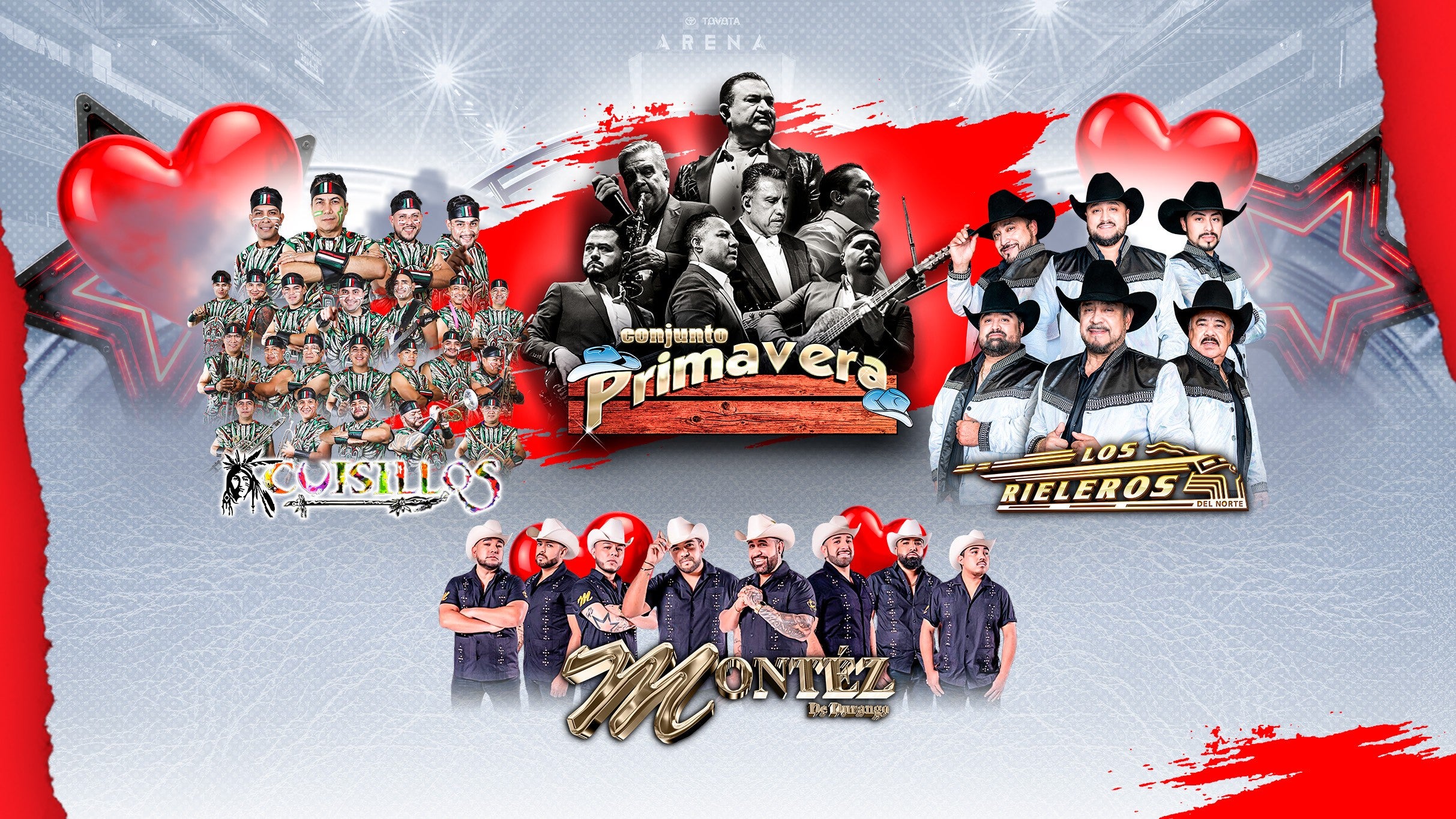 San Valentin de Exitos - Primavera, Cuisillos, Rieleros y Montez