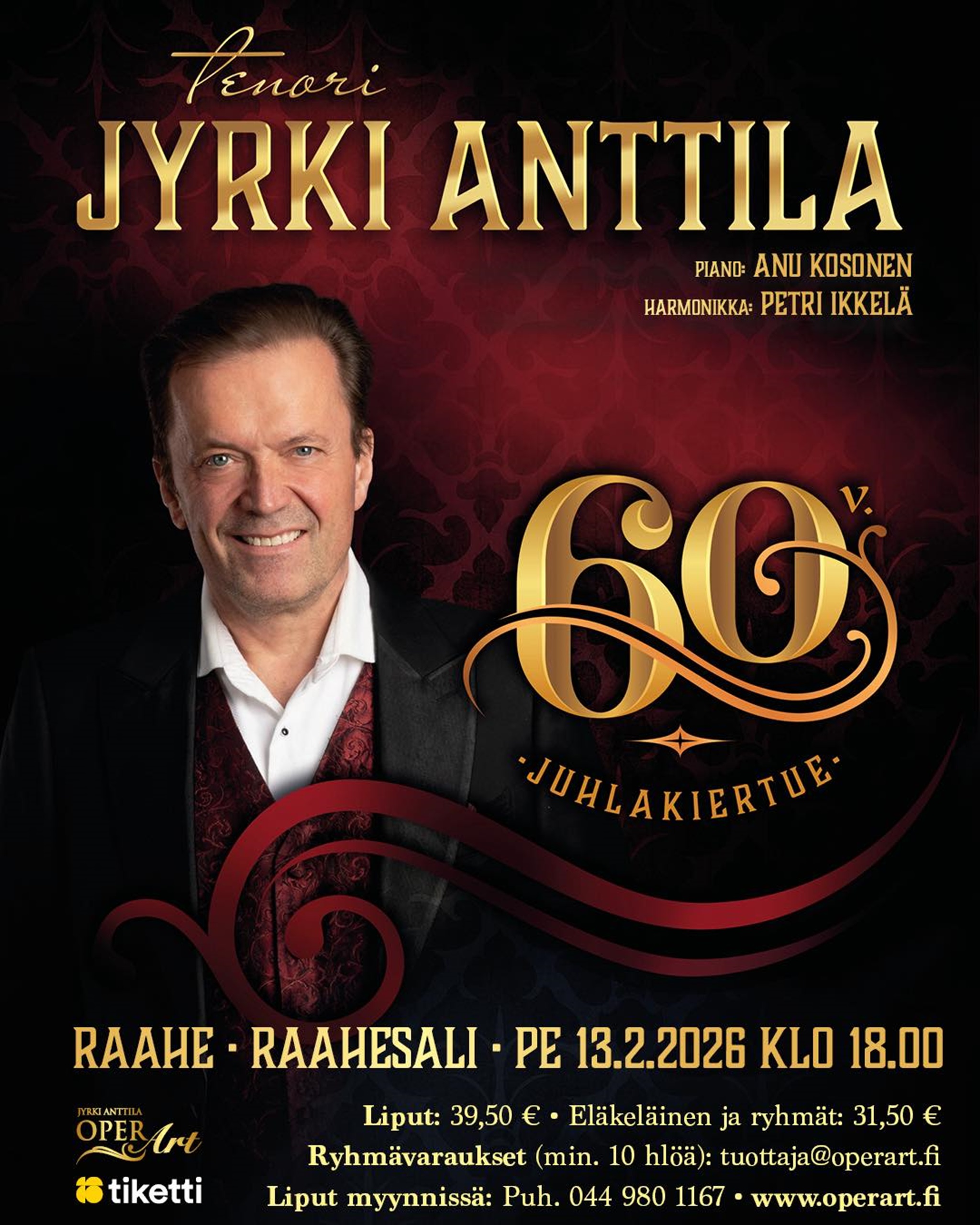 Jyrki Anttila 60 v juhlakonsertti show poster