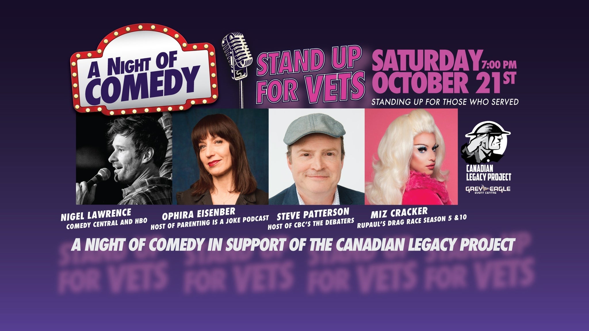 Stand Up For Vets Comedy Show presale password for show tickets in Calgary, AB (Grey Eagle Event Centre)