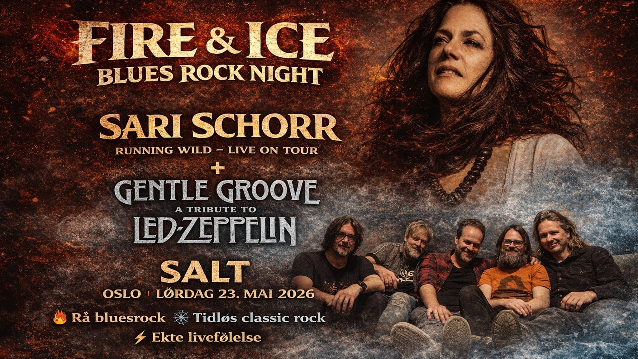 Sari Schorr / Gentle Groove – Fire & Ice Blues Rock Night