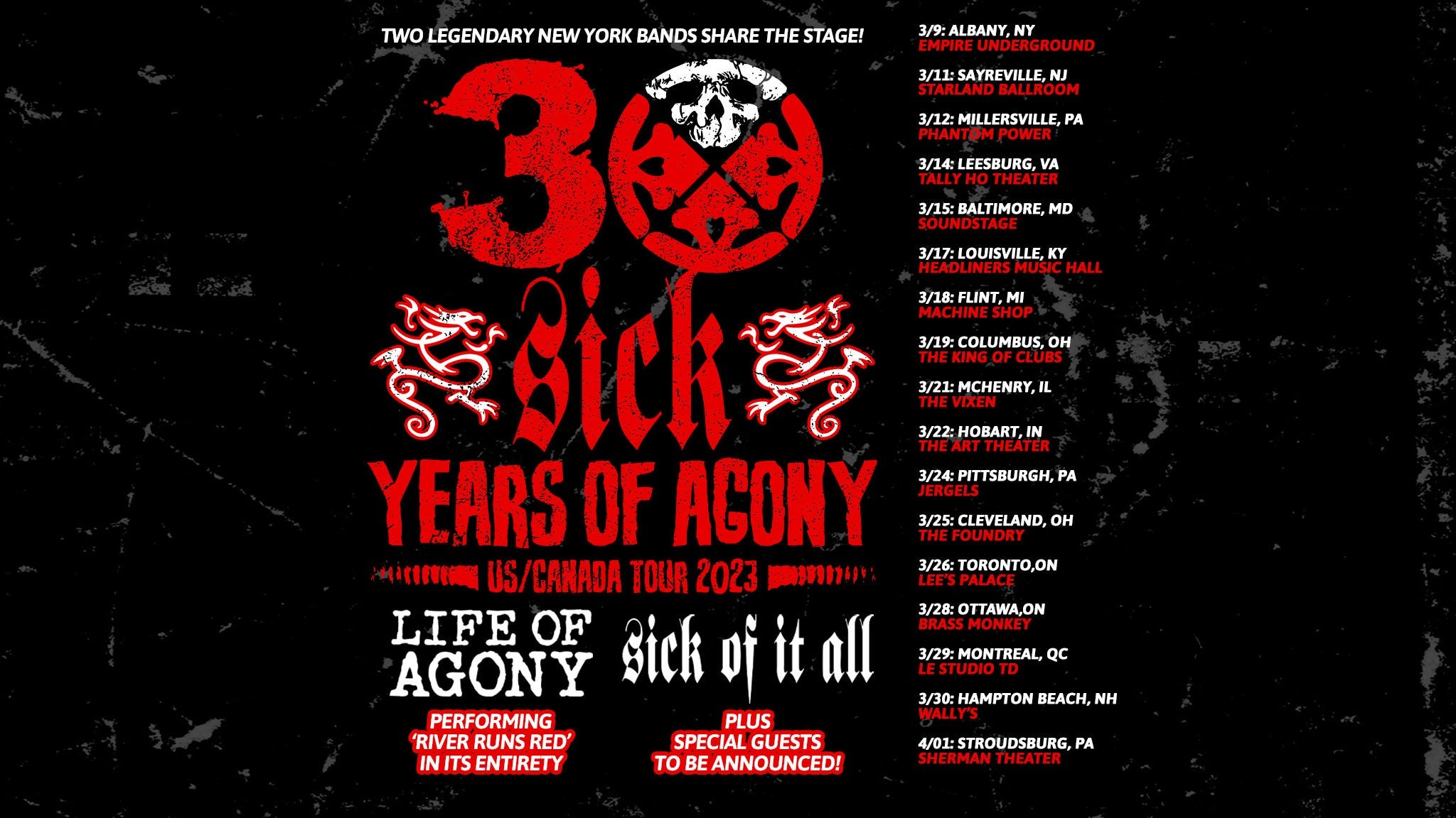 Life of Agony & Sick of it all at The Vixen