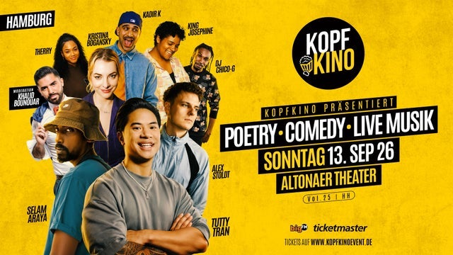 Kopfkino Vol.25: Poetry • Comedy • Live Musik in Hamburg