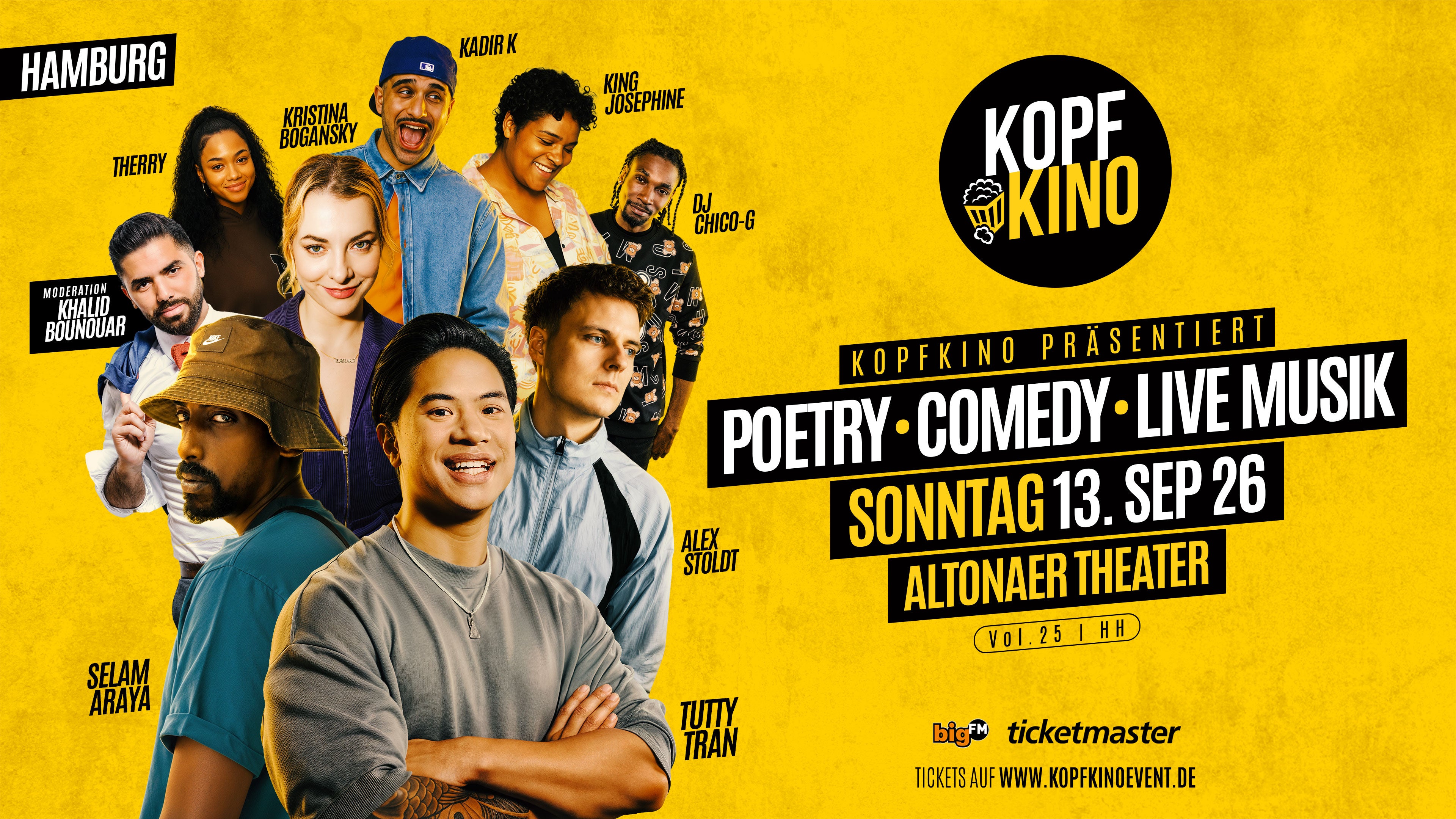 Kopfkino Vol.25: Poetry • Comedy • Live Musik in Hamburg