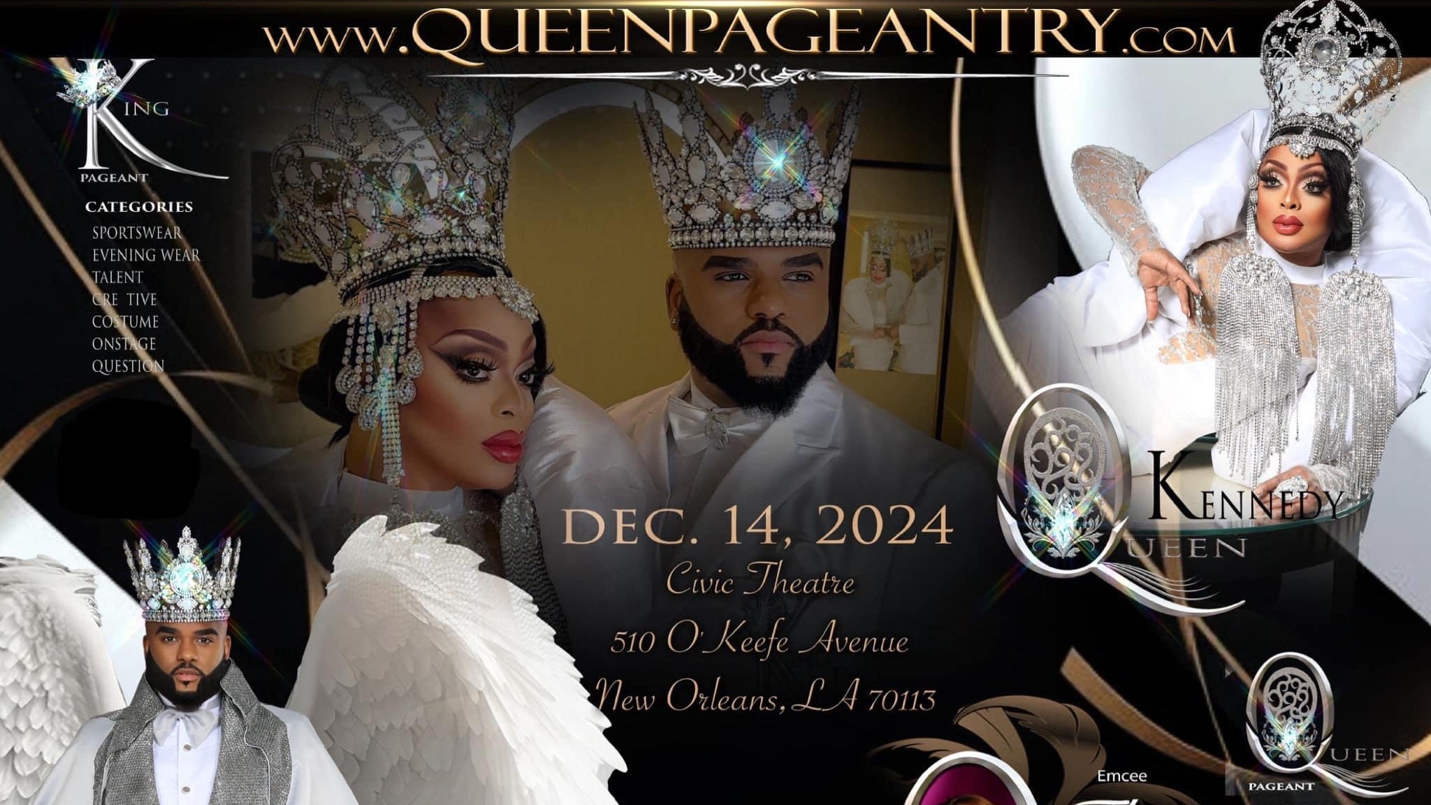 KING and QUEEN, the Pageant at Civic Theatre – New Orleans, LA