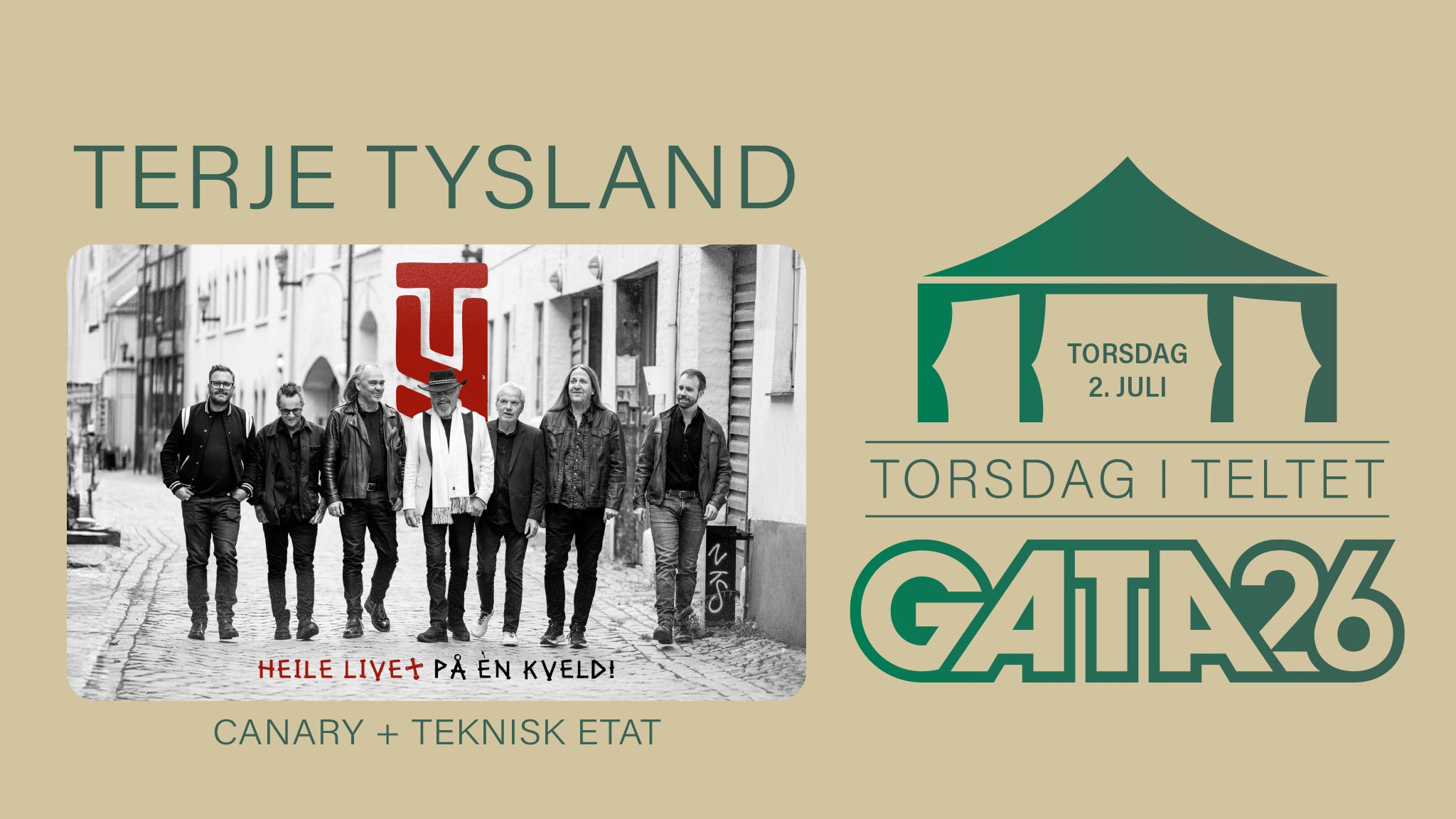 Torsdag i teltet m/Terje Tysland – 2026-07-02