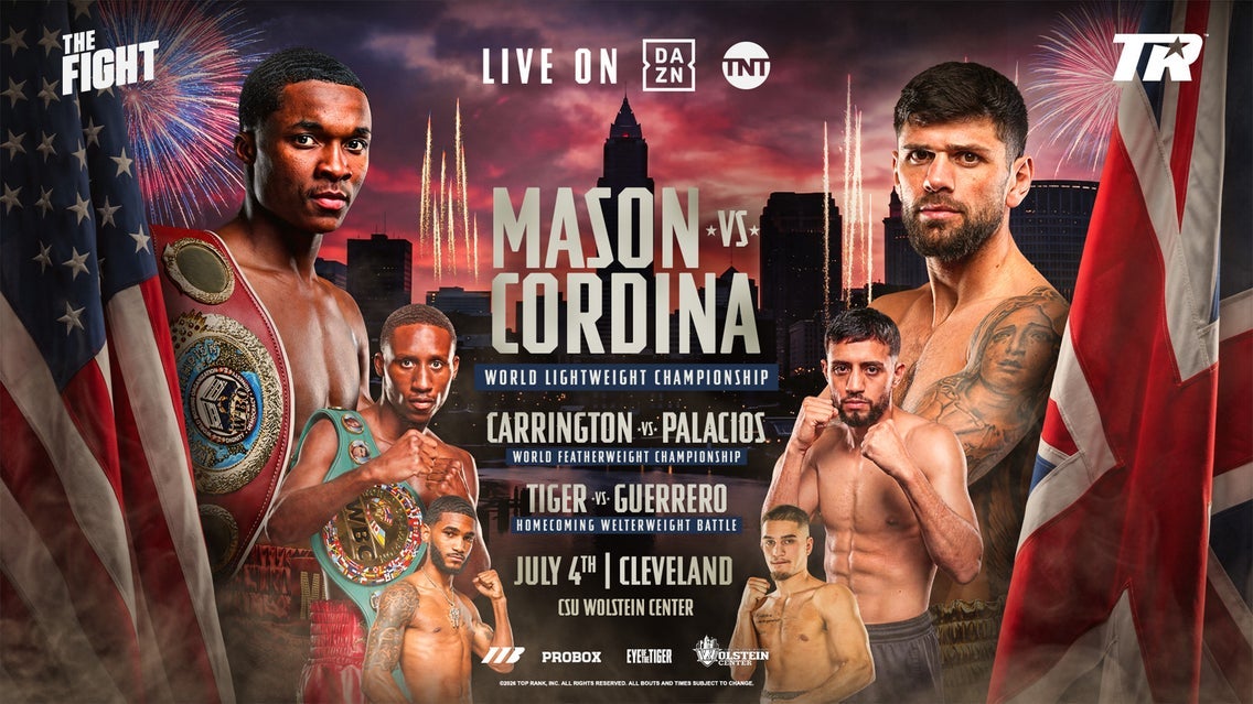 Top Rank Boxing:  Mason vs Cordina