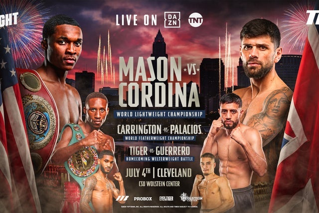 Presales to top rank boxing: mason vs cordina: members use these when buying pre-sale tickets