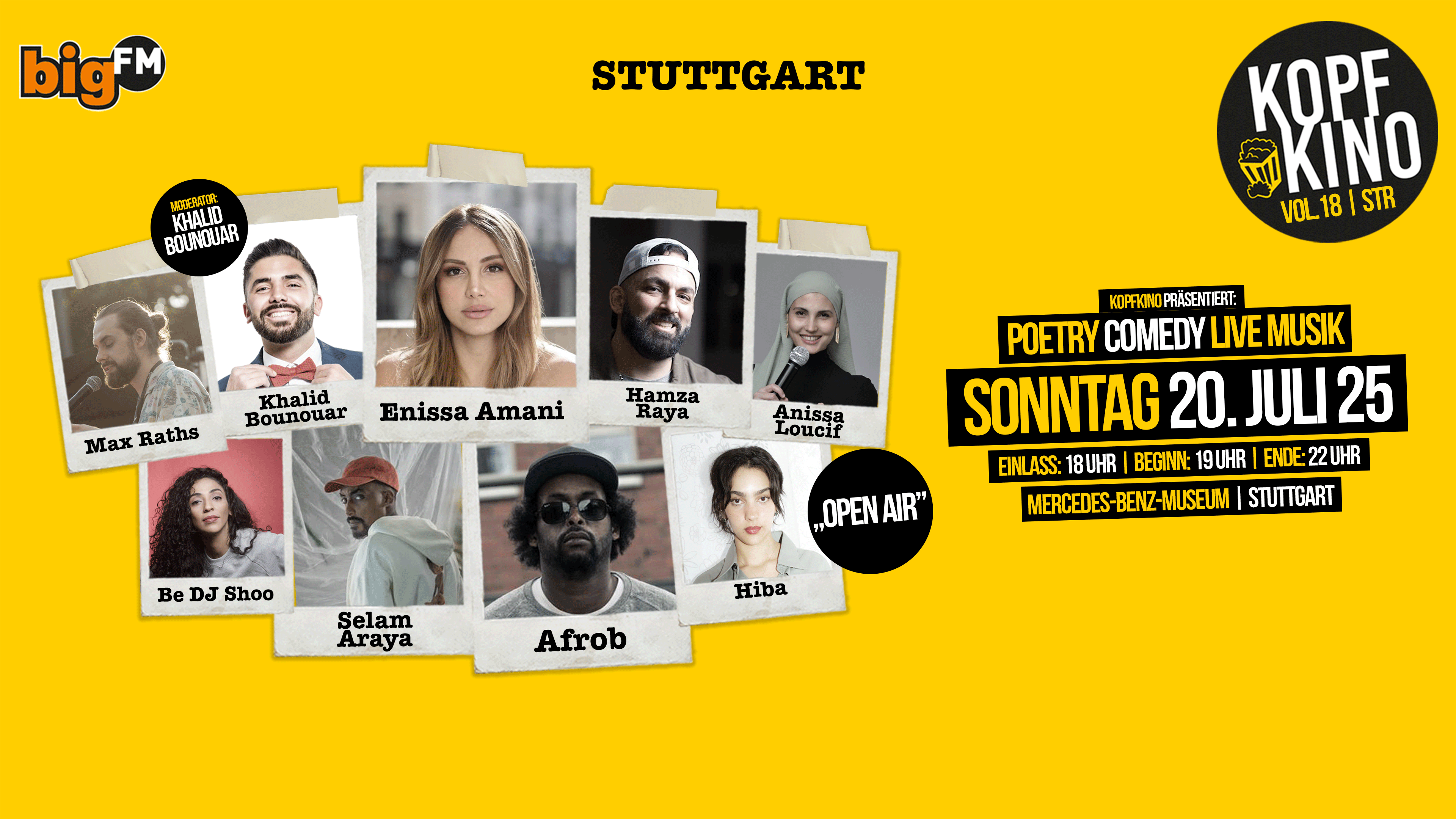 Kopfkino Vol.18: Comedy • Poetry • Live Musik in Stuttgart "Open Air" 