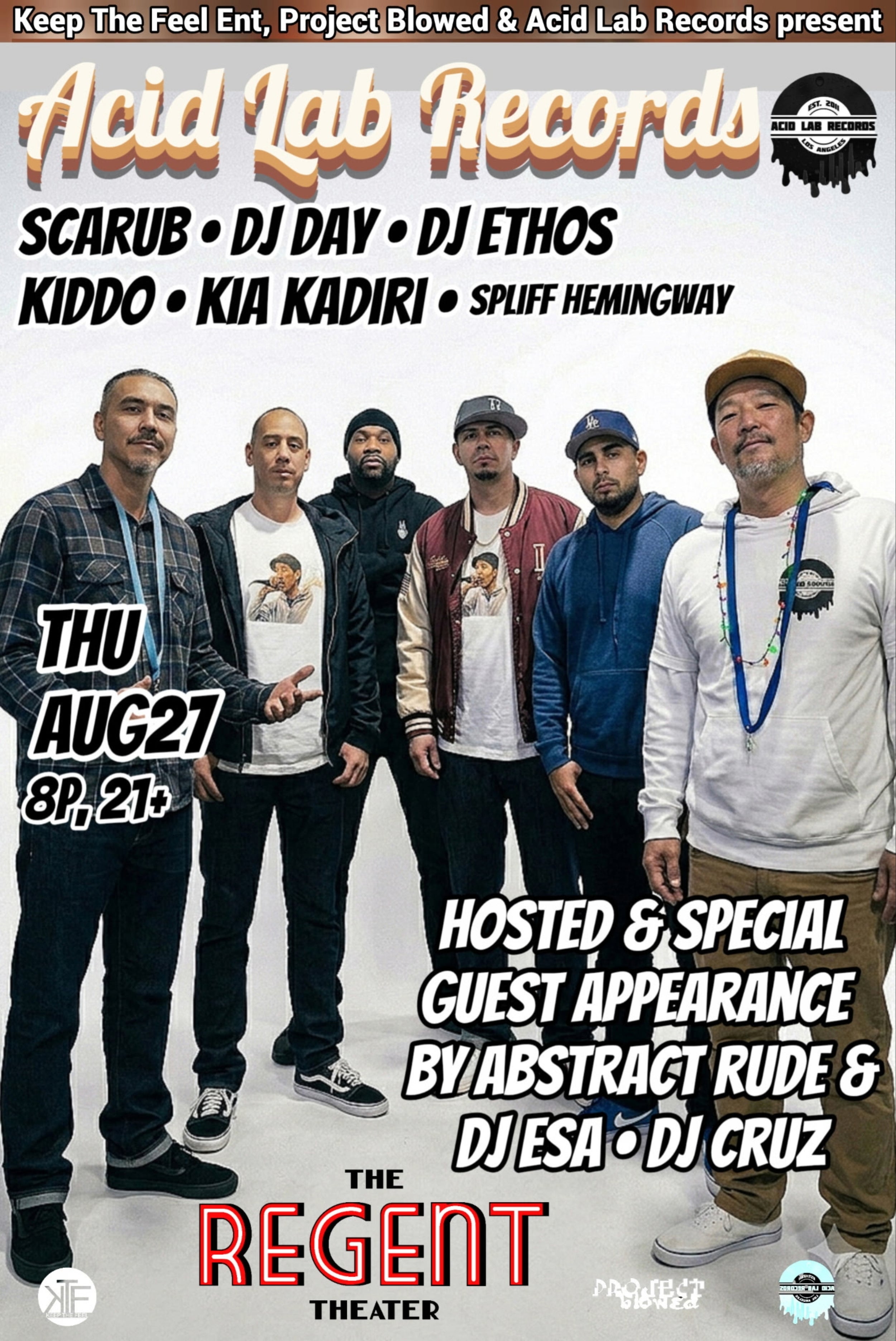 Acid Lab Records Present: Scarub,DJ Ethos,Kia Kadiri (BC), Kiddo (21+)