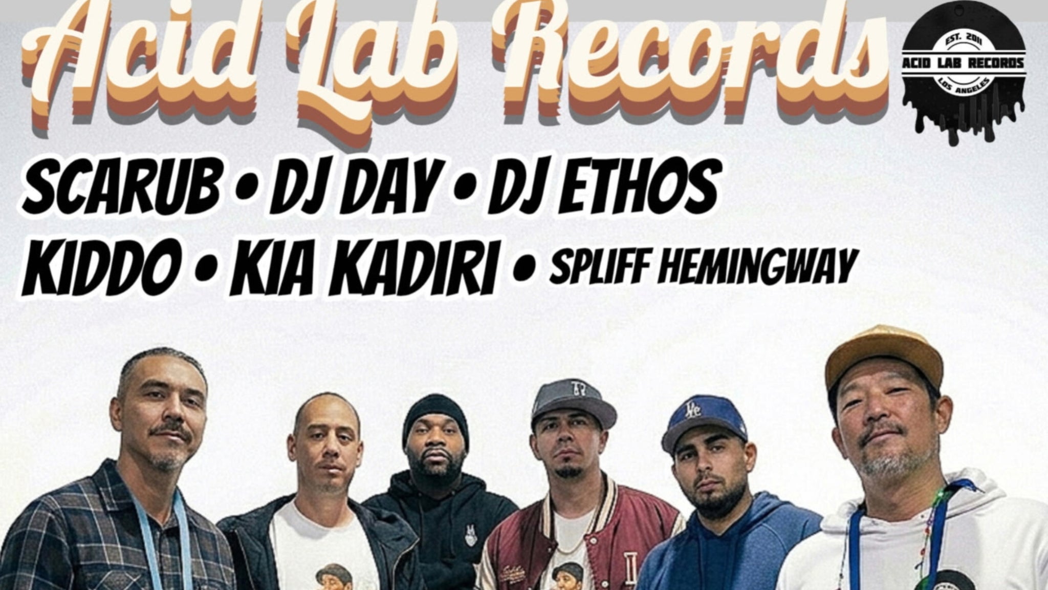 Acid Lab Records Present: Scarub,DJ Ethos,Kia Kadiri (BC), Kiddo (21+)