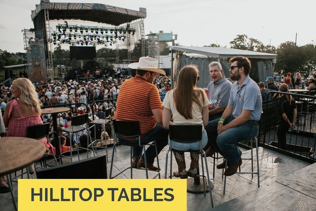 Presales to myles smith hilltop table of 4 add on (does not include ga): members use these when buying pre-sale tickets