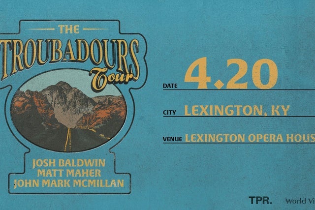 Presales to the troubadours tour: josh baldwin, matt maher and john mark mcmillan: members use these when buying pre-sale tickets