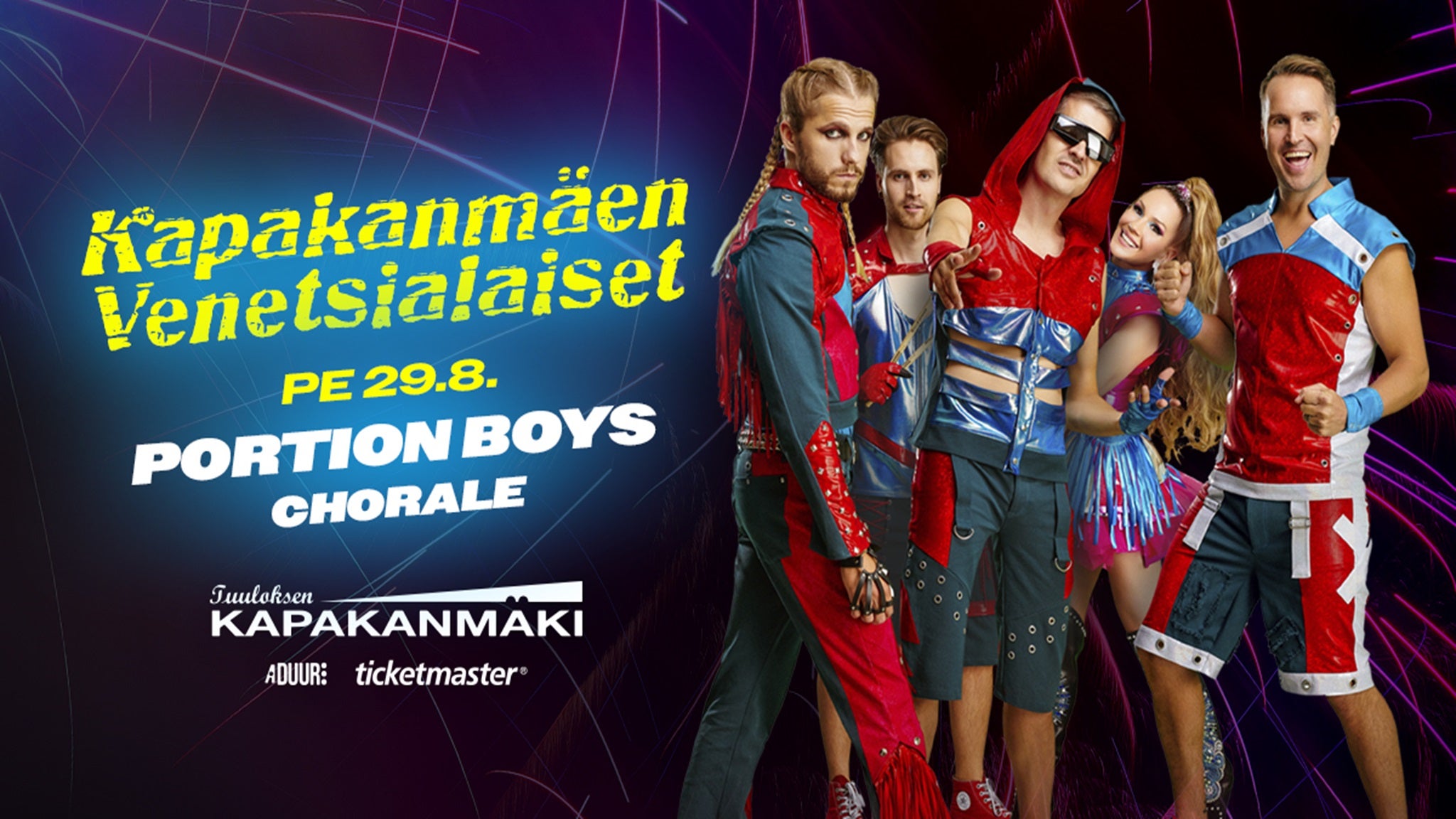 Kapakanmäen Venetsialaiset: Portion Boys, Chorale pe 29.8