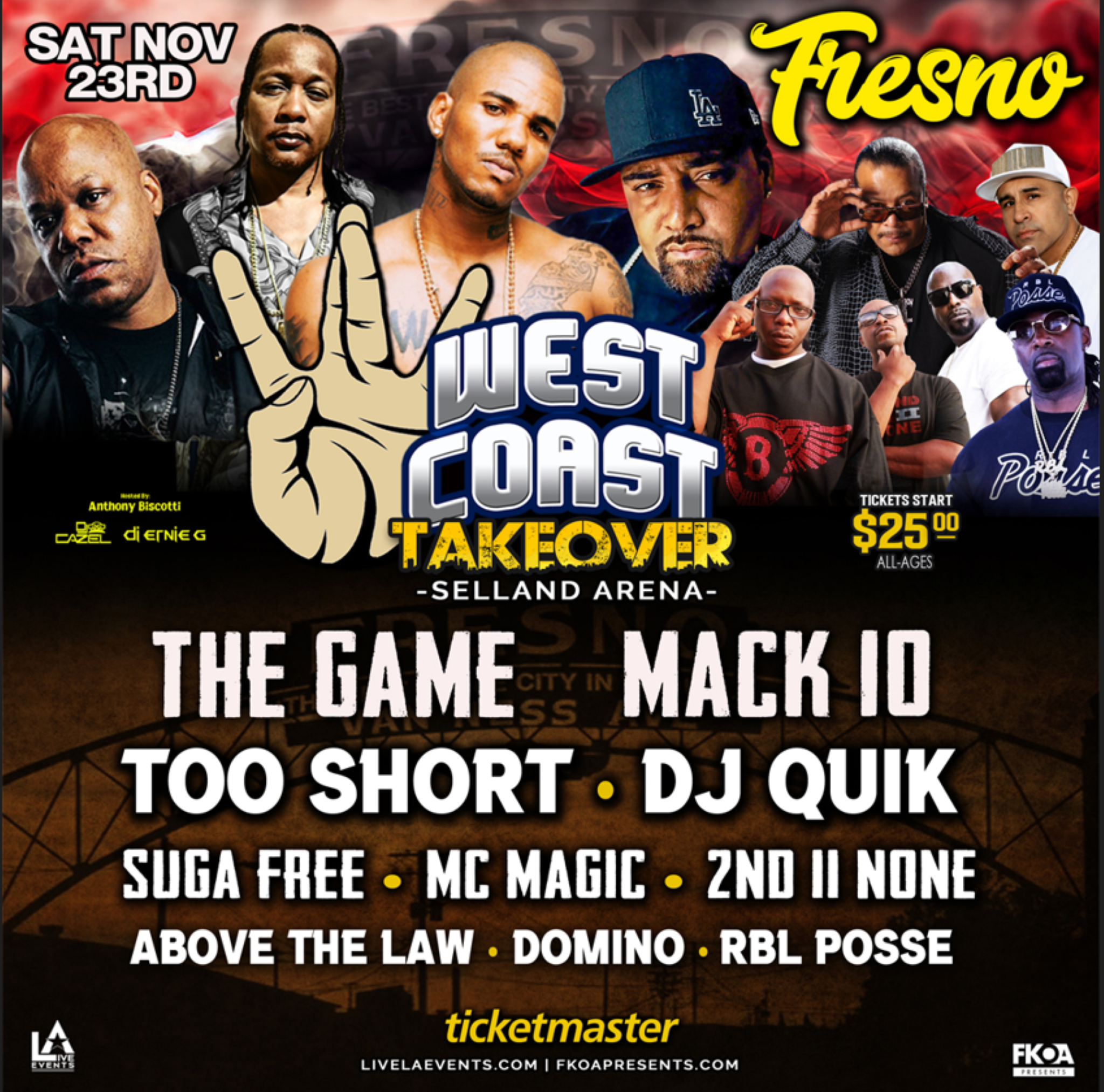 West Coast Takeover at Selland Arena at Fresno Convention & Entertainment Center – Fresno, CA