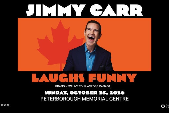 JIMMY CARR - LAUGH'S FUNNY presale code for early tickets in Peterborough, ON (Peterborough Memorial Centre)