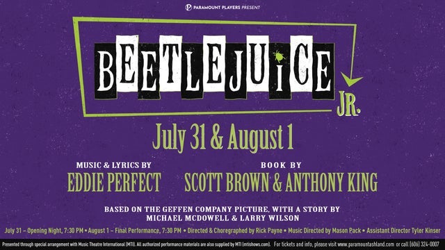 Paramount Players Present Beetlejuice Jr. 