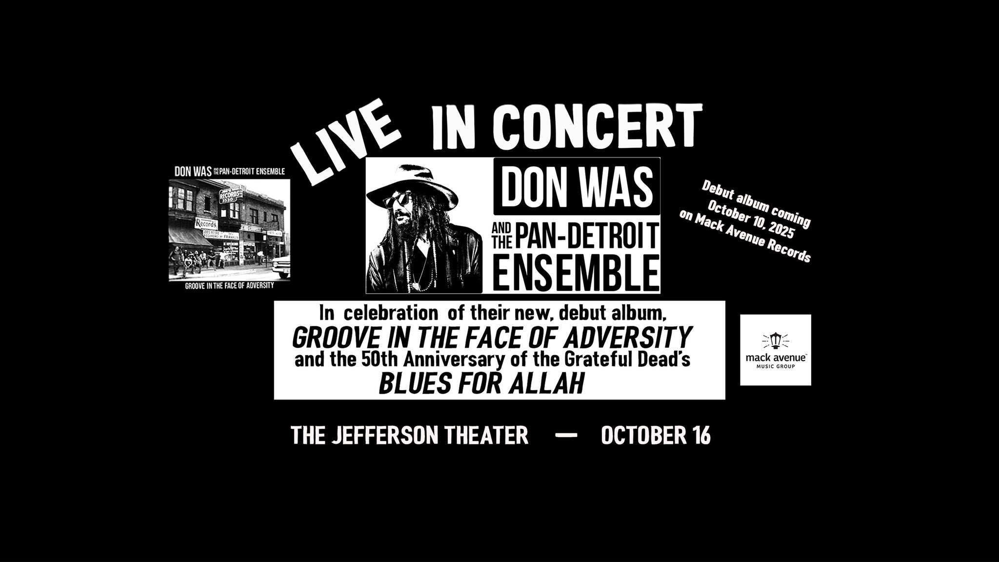 Don Was & The Pan-Detroit Ensemble at Jefferson Theater – Charlottesville, VA