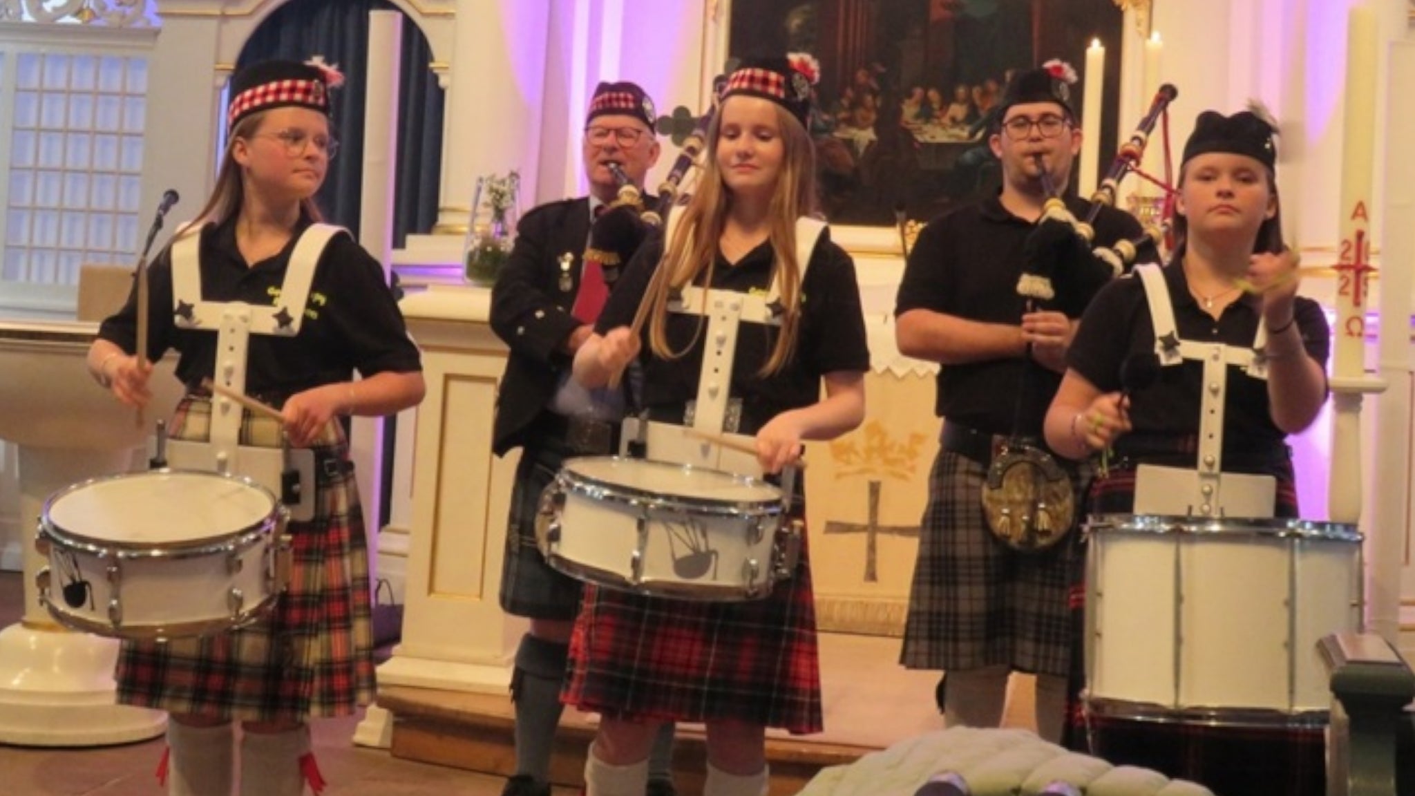 Happy German Bagpipers