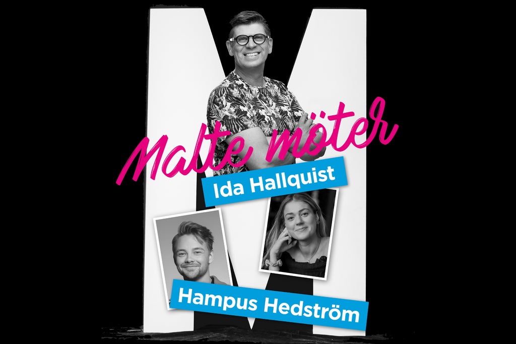 MALTE MÖTER IDA HALLQUIST & HAMPUS HEDSTRÖM show poster
