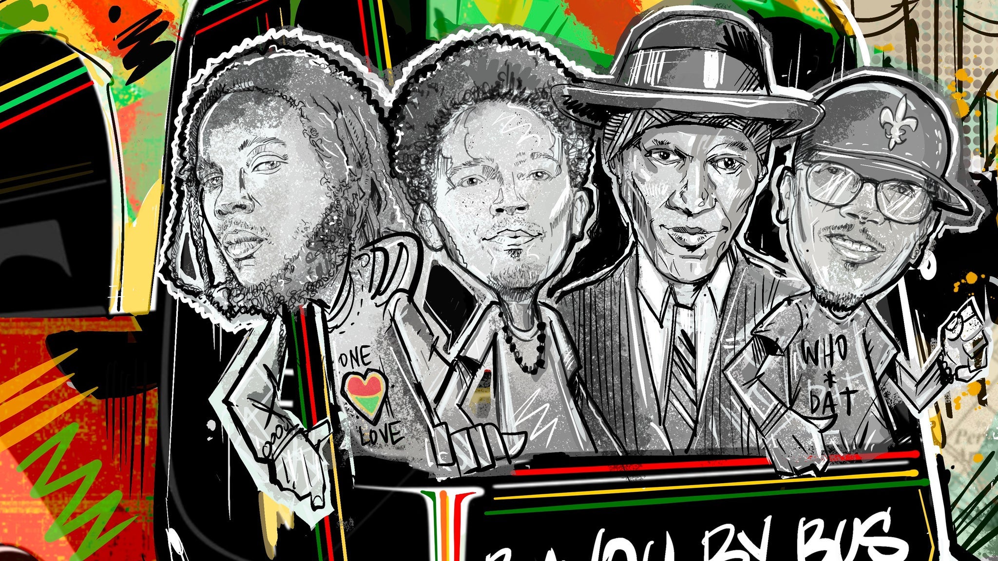 The Nevilles present Bayou By Bus with special guest Stephen Marley in New Orleans promo photo for Official Platinum presale offer code