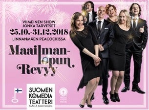 Suomen Komediateatteri: MAAILMANLOPUN REVYY liput ja esityksiä | Osta liput  Ticketmaster Suomen verkkokaupasta