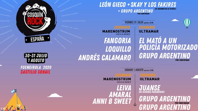 Cosquin Rock Festival España 2020