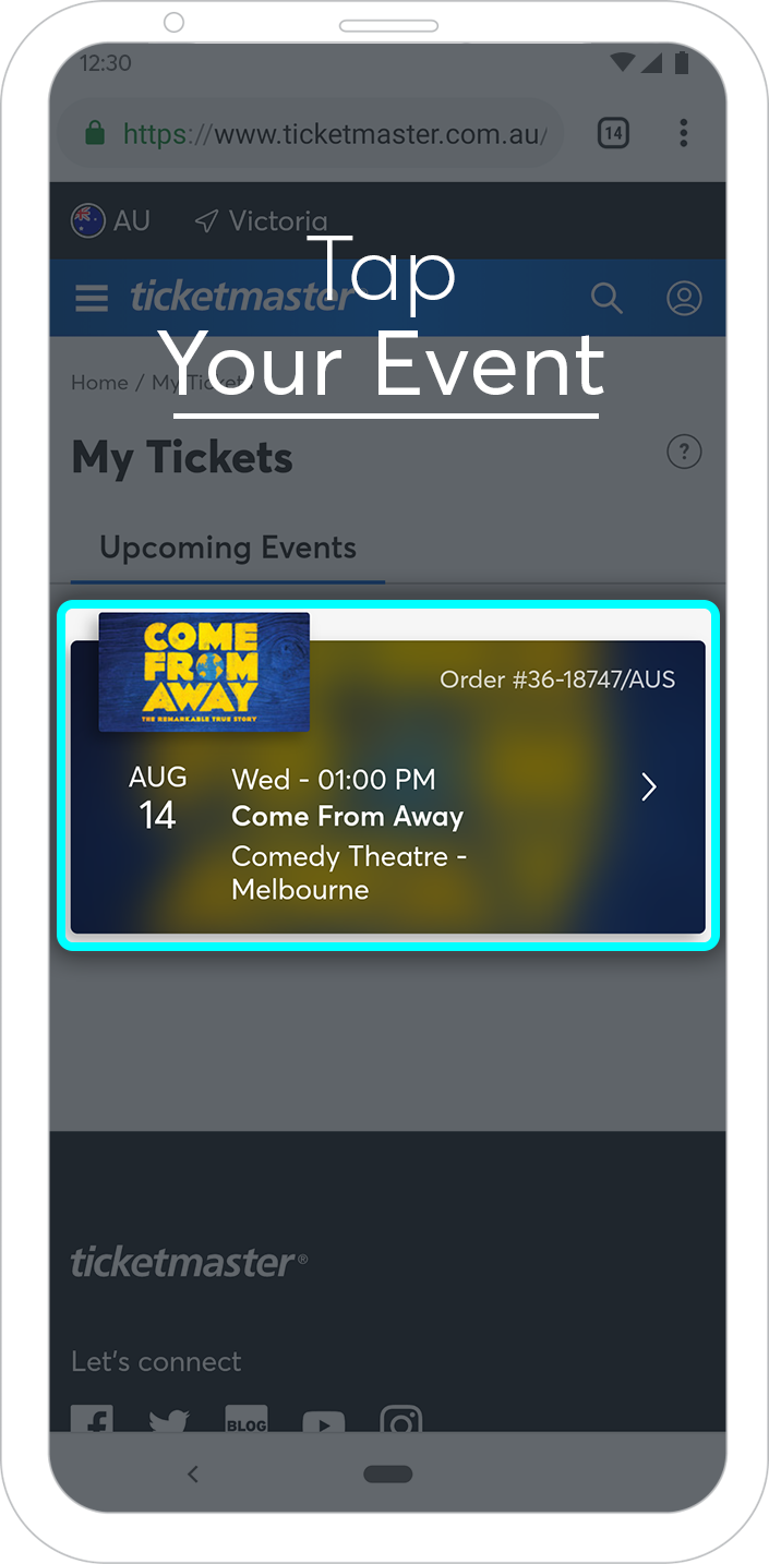 Tickets Forward With Ticketmaster. Your Phone Is Your Ticket