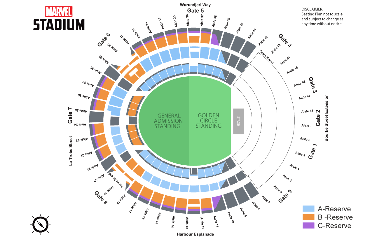 Etihad Stadium Seating Map Afl 2018 | Elcho Table