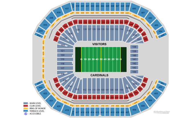 State Farm Stadium Glendale Az Seating Chart