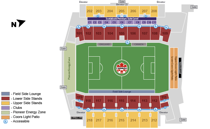 Tim Hortons Field Seating Chart Seat Numbers