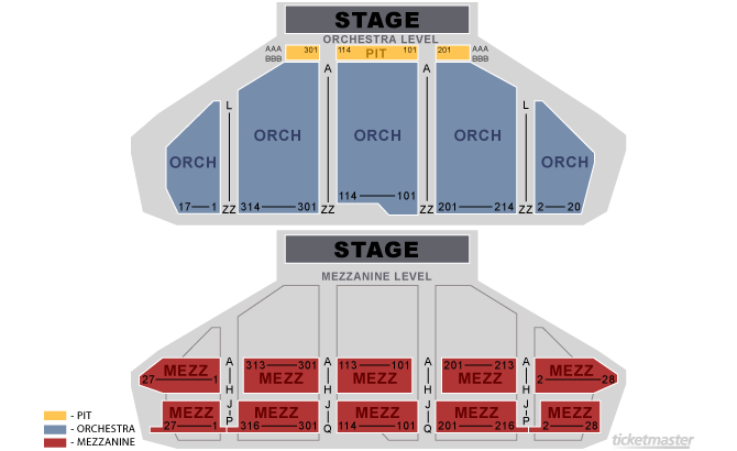 Pantages Seating Chart View