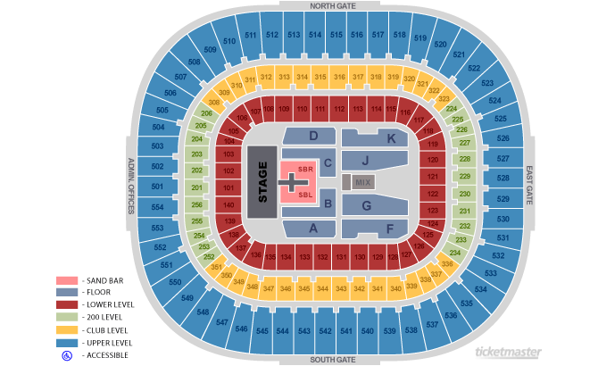 Bank Of America Stadium Map