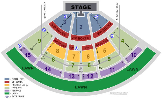 Dte Energy Pavilion Seating Chart