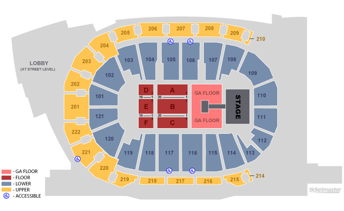 Ford Center Evansville Detailed Seating Chart