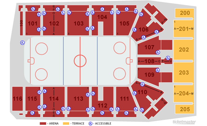tyson events center gateway arena sioux city tickets schedule iowa events center seating chart