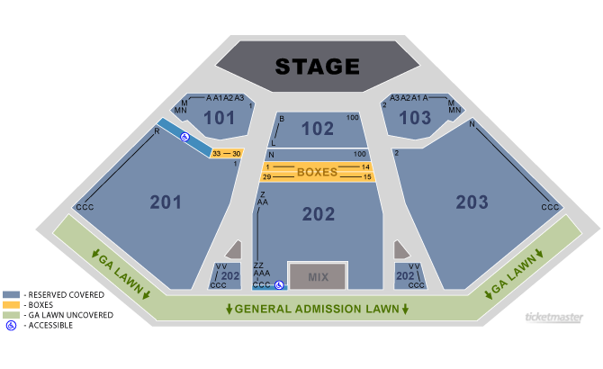 Gorge Seating Chart Seat Numbers