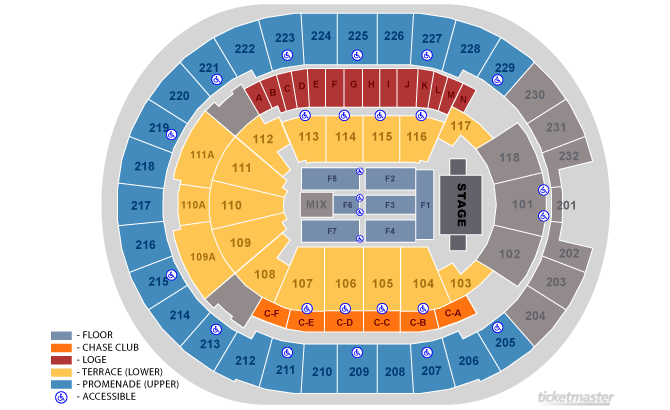 Amway Seating Chart Justin Timberlake