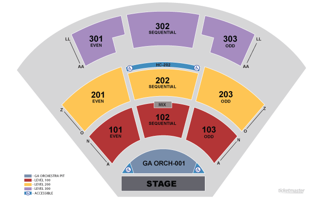 Red Rocks Seating Chart Detailed
