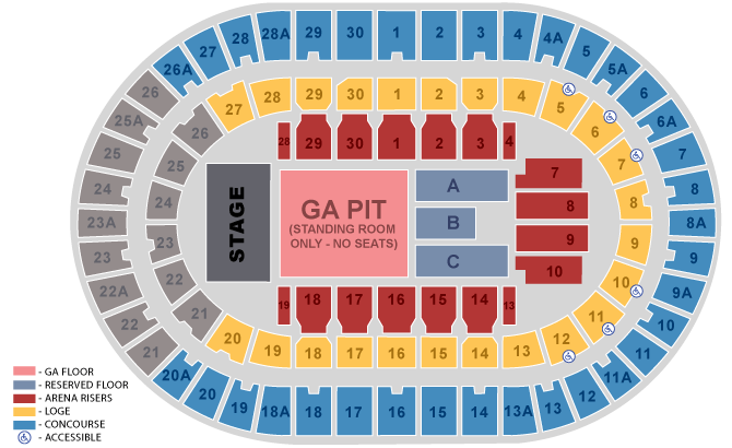 Sports Arena Seating Chart Los Angeles