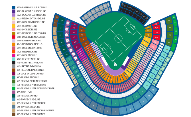 Dodger Stadium Seating Map