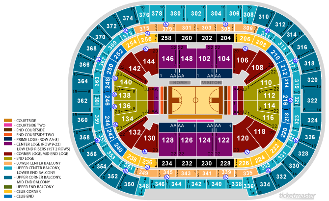 Pepsi Center Seating Chart With Row Numbers